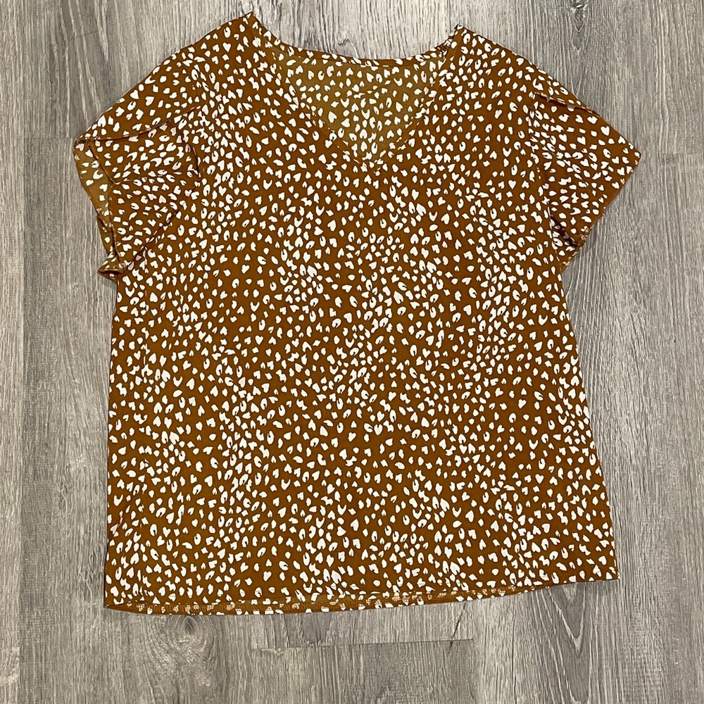 SHEIN. Dress Top. Brown.